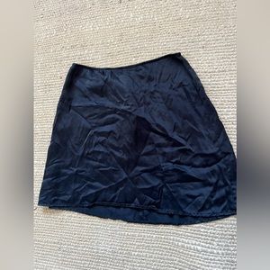 Black Reformation Silk Skirt